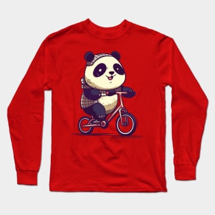 Penguin ride bicycle Long Sleeve T-Shirt